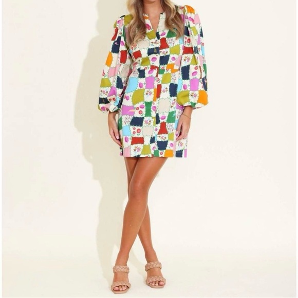 NWT Alden Adair Athena dress in Alfresco print size S - Picture 3 of 5
